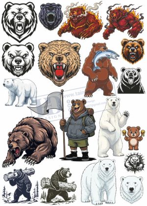Bear, Vector Con Gấu 4