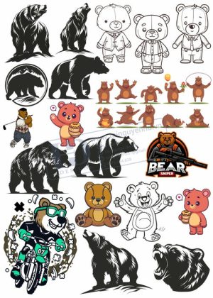 Bear, Vector Con Gấu 43