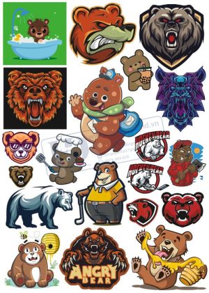 Bear, Vector Con Gấu 55