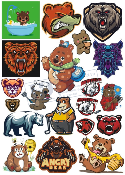 Bear, Vector Con Gấu 55