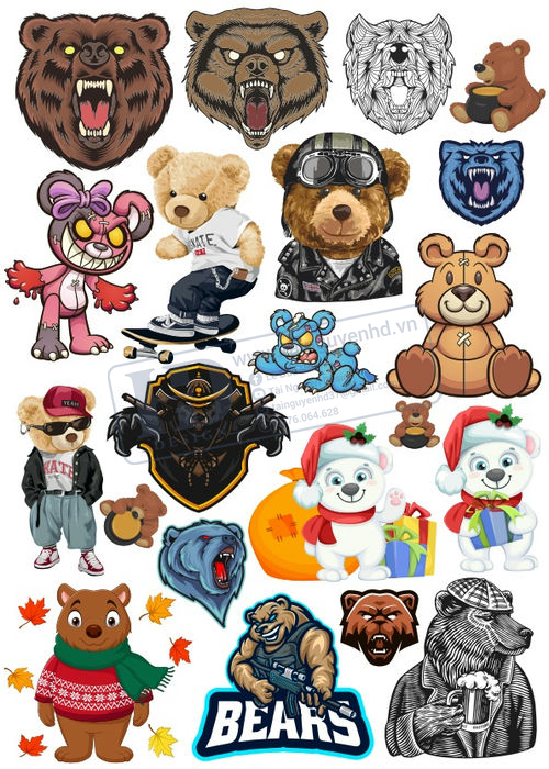 Bear, Vector Con Gấu 56