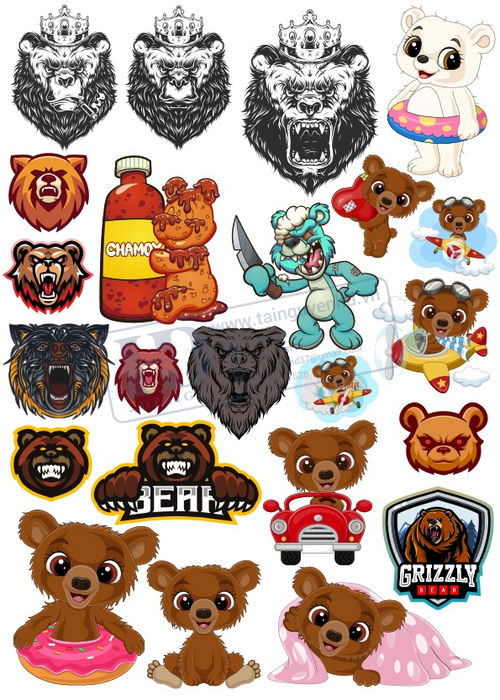 Bear, Vector Con Gấu 58