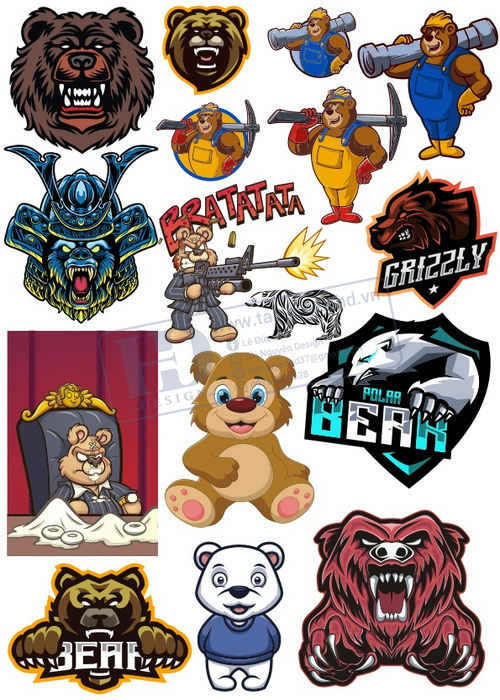 Bear, Vector Con Gấu 60