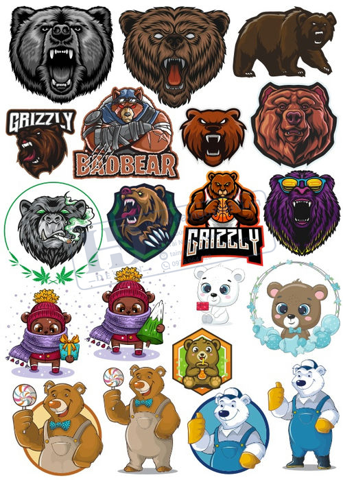 Bear, Vector Con Gấu 64