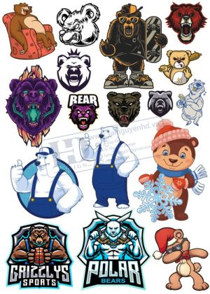 Bear, Vector Con Gấu 66