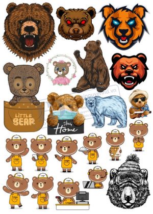 Bear, Vector Con Gấu 70