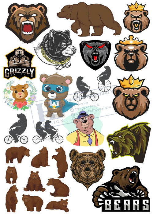 Bear, Vector Con Gấu 71