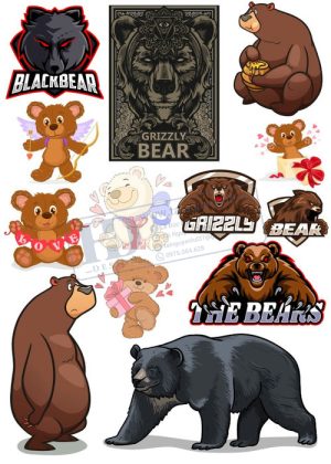 Bear, Vector Con Gấu 76