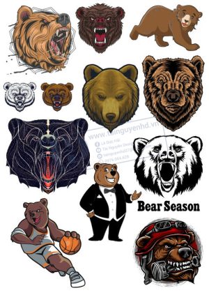Bear, Vector Con Gấu 87