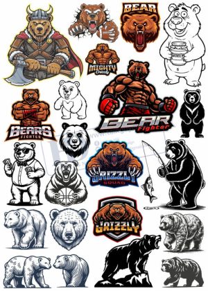 Bear, Vector Con Gấu 9