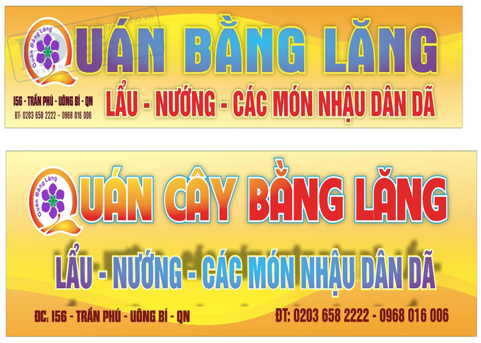 Biển Quán Nhậu Bằng Lăng