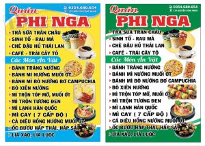 Biển Quán Trà Sữa Phi Nga