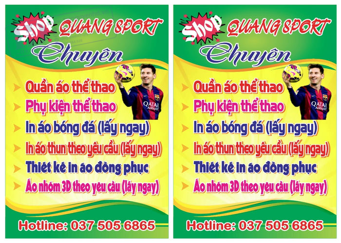 Biển Quảng Cáo Quần Áo Thể Thao