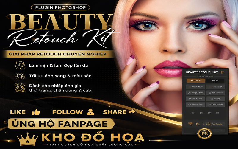Bộ dụng cụ chỉnh sửa ảnh làm đẹp Cho Photoshop