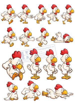 Chicken, Vector Con Gà Trống (11)