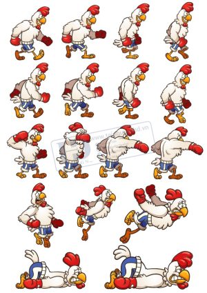 Chicken, Vector Con Gà Trống (12)
