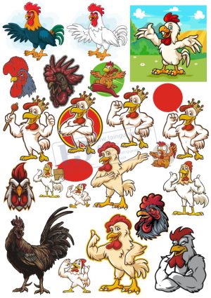 Chicken, Vector Con Gà Trống (2)
