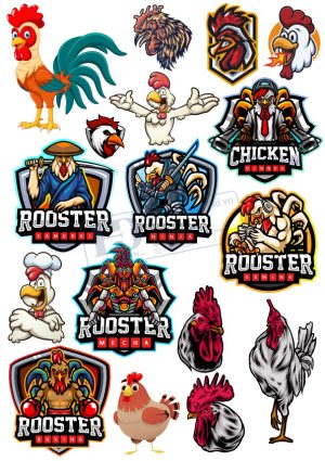 Chicken, Vector Con Gà Trống (4)