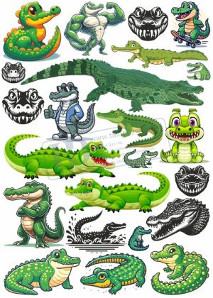 Crocodile, Cá Sấu, Vector Con Cá Sấu 10