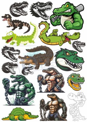 Crocodile, Cá Sấu, Vector Con Cá Sấu 12