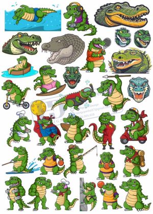 Crocodile, Cá Sấu, Vector Con Cá Sấu 13