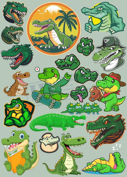 Crocodile, Cá Sấu, Vector Con Cá Sấu 14
