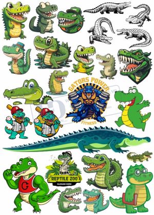 Crocodile, Cá Sấu, Vector Con Cá Sấu 15