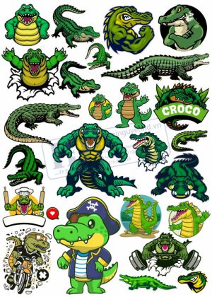 Crocodile, Cá Sấu, Vector Con Cá Sấu 16