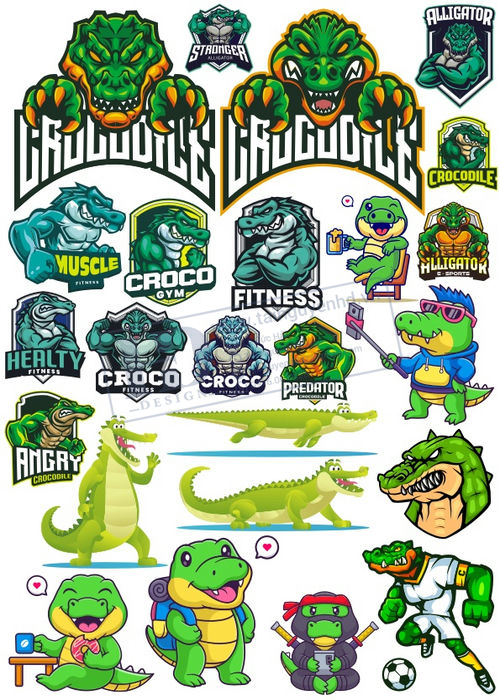 Crocodile, Cá Sấu, Vector Con Cá Sấu 17