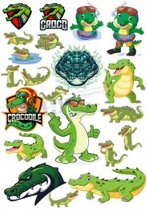 Crocodile, Cá Sấu, Vector Con Cá Sấu (2)