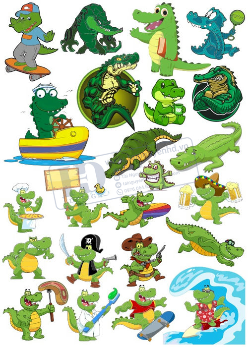 Crocodile, Cá Sấu, Vector Con Cá Sấu 20