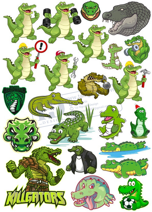 Crocodile, Cá Sấu, Vector Con Cá Sấu 23