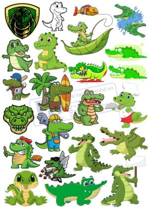 Crocodile, Cá Sấu, Vector Con Cá Sấu 24
