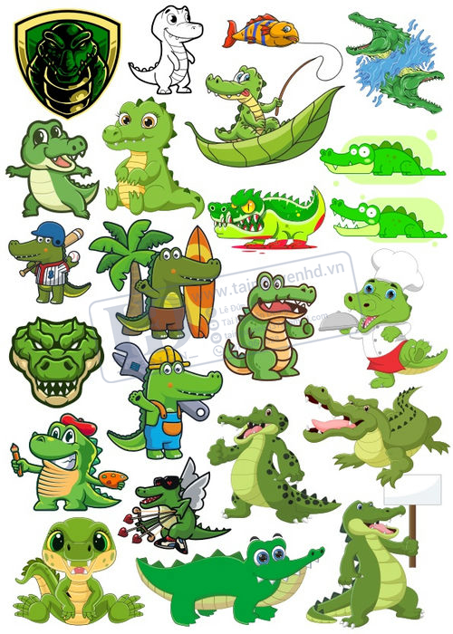 Crocodile, Cá Sấu, Vector Con Cá Sấu 24