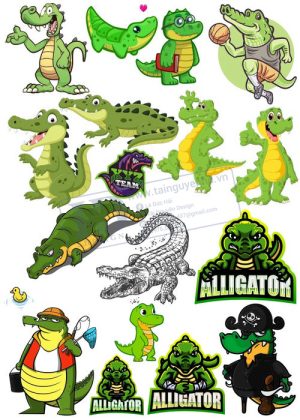 Crocodile, Cá Sấu, Vector Con Cá Sấu 25