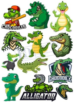 Crocodile, Cá Sấu, Vector Con Cá Sấu 32