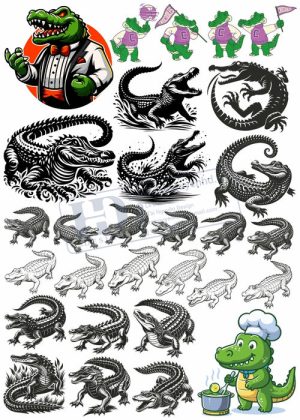 Crocodile, Cá Sấu, Vector Con Cá Sấu 9