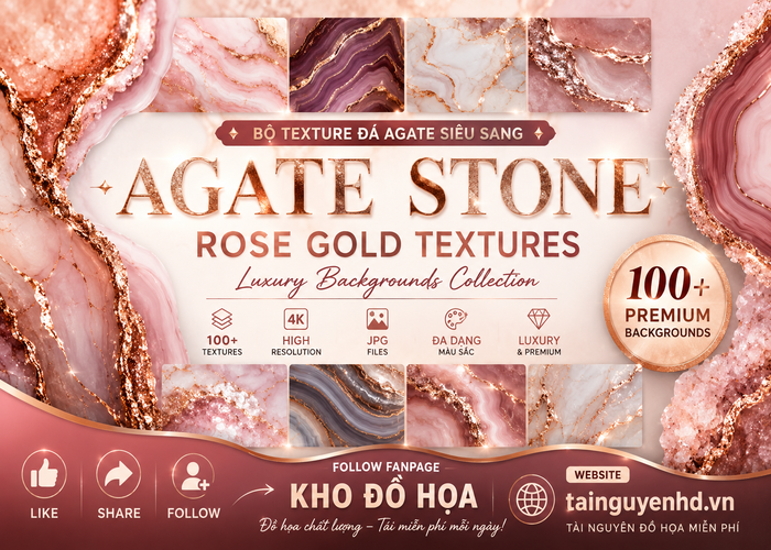 Đá Mã Não, Họa Tiết Vàng Hồng ASL, JPEG, PNG