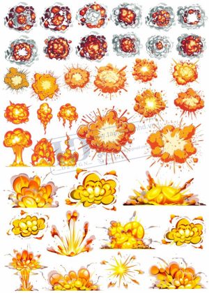 Explosion, Boom, Khói Lửa, Vector Hiệu Ửng Lửa 1