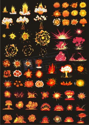 Explosion, Boom, Khói Lửa, Vector Hiệu Ửng Lửa 3