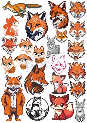Foxes, Con Cáo, Vector Con Cáo (3)