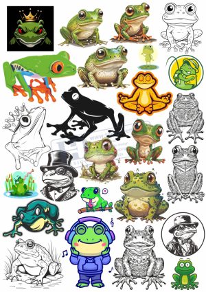 Frog, Chú Ếch Xanh, Vector Con Ếch (2)