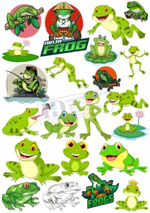 Frog, Vector Chú Ếch Xanh