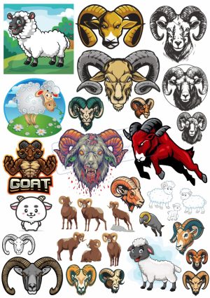 Goat, Con Dê, Vector Con Dê 1 (3)