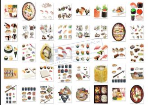 Gỏi Sống, Sushi, Shashimi, Hải Sản PNG 3