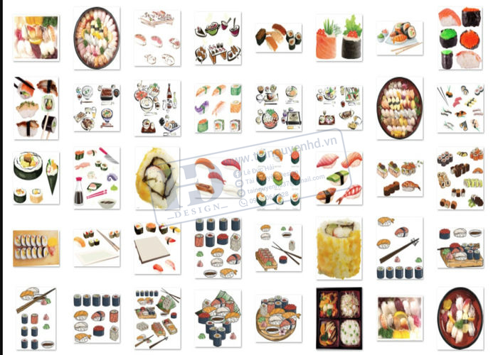 Gỏi Sống, Sushi, Shashimi, Hải Sản PNG 3