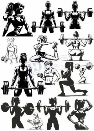 Gym Fitness, Vector Tập Gym 12