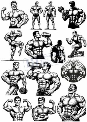 Gym Fitness, Vector Tập Gym 32