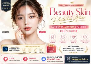 Hiệu ứng làm đẹp da mặt Photoshop Action
