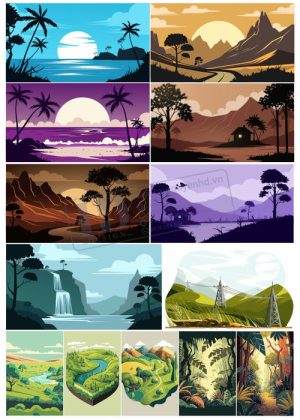 Landscapem, Vector Phong Cảnh, Đồi Núi 3